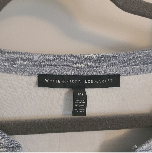 White House Black Market XS spacedye knit plaid layers lace up sweater - Picture 3 of 5